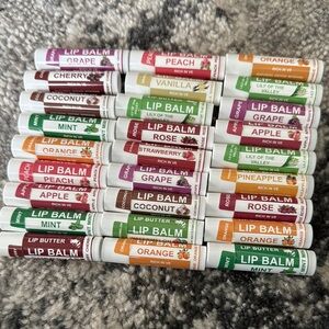 NWT surprise bundle of 5 flavors Natural Lip Balm with Vitamin E and Coconut Oil